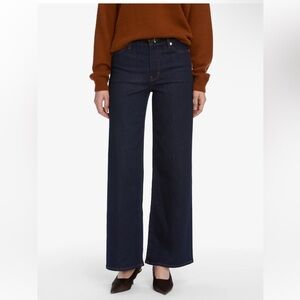 FRAME Le Slim Palazzo Wide Leg Dark Wash Jeans Rinse 27